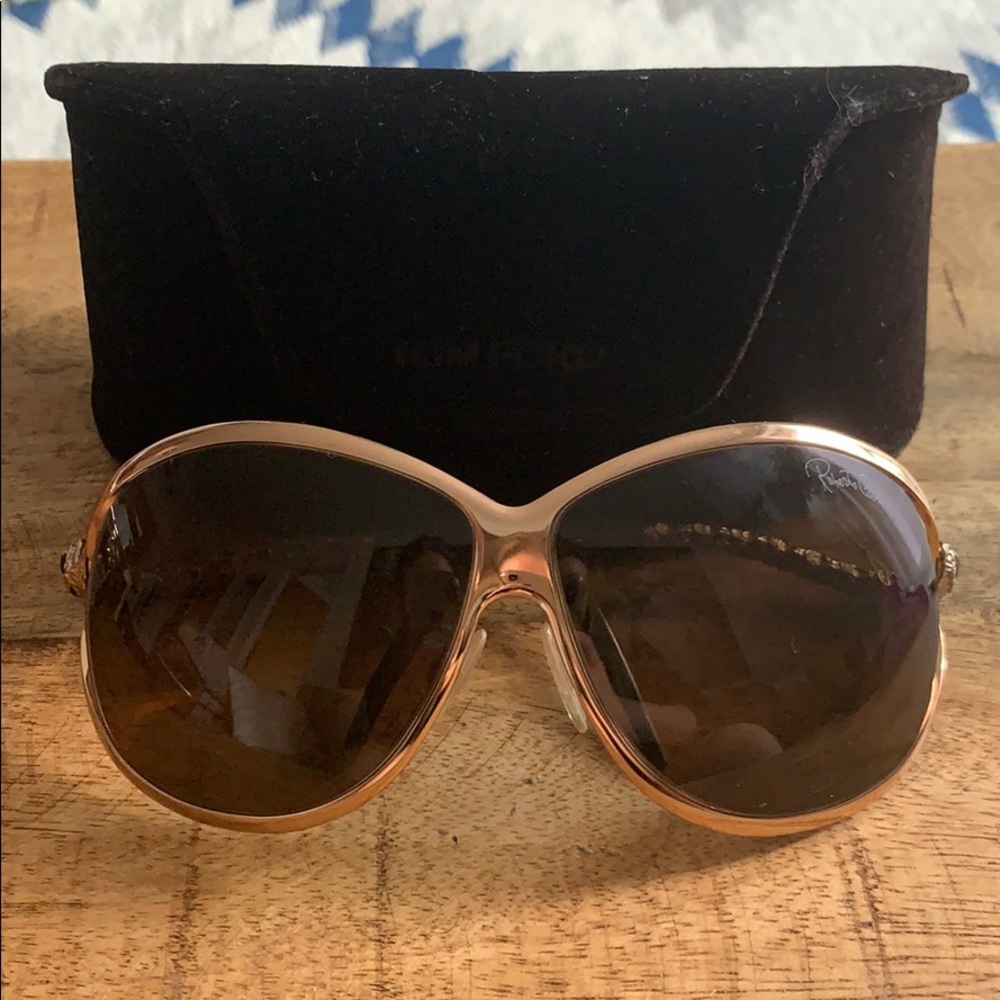 Roberto Cavalli “Caph” Brown with Gold Sunglasses